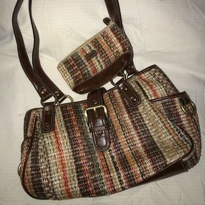 Rosetti Straw Multi-Colored Purse and Coin Purse